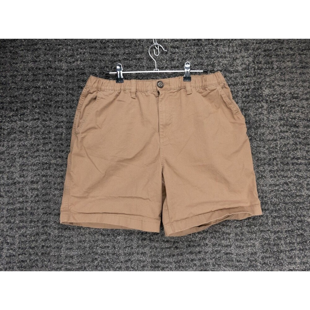 Chubbies Shorts Mens Large Brown Chino 7" Inseam Elastic Waist  Stretch Preppy